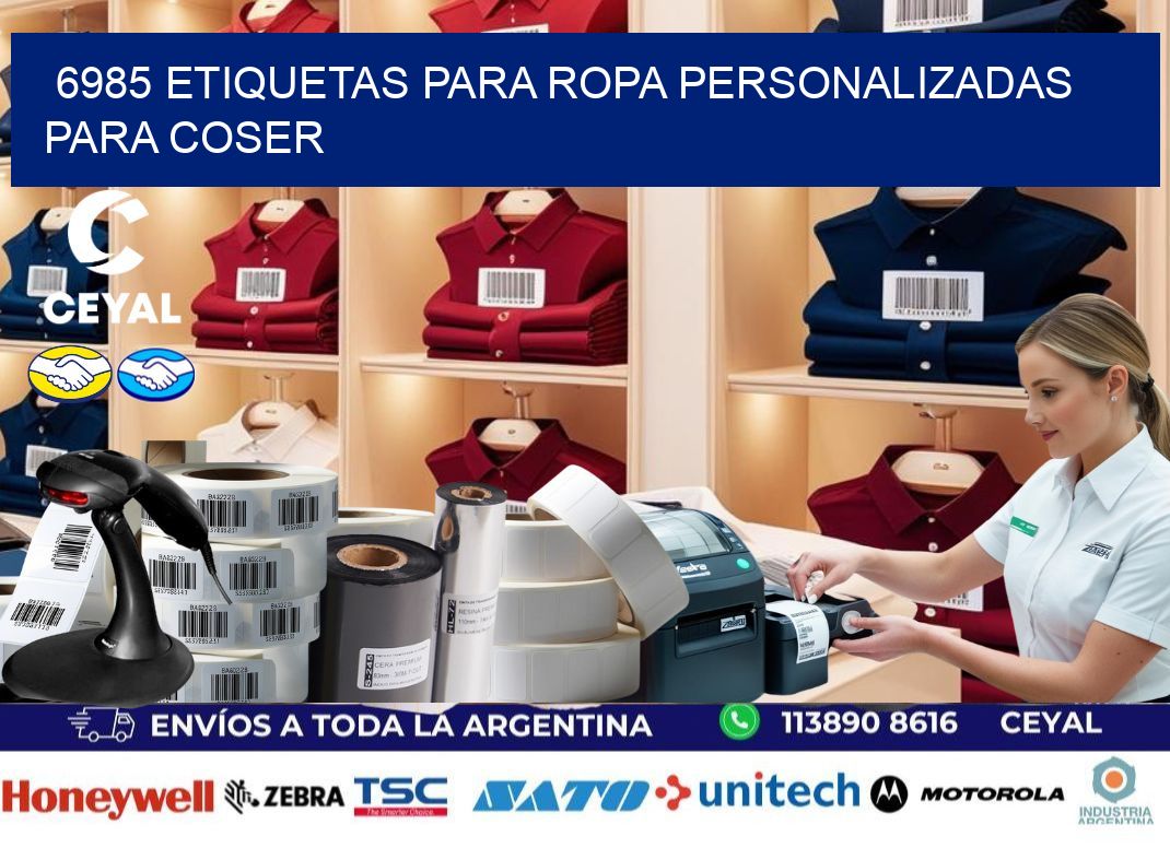 6985 Etiquetas para ropa personalizadas para coser