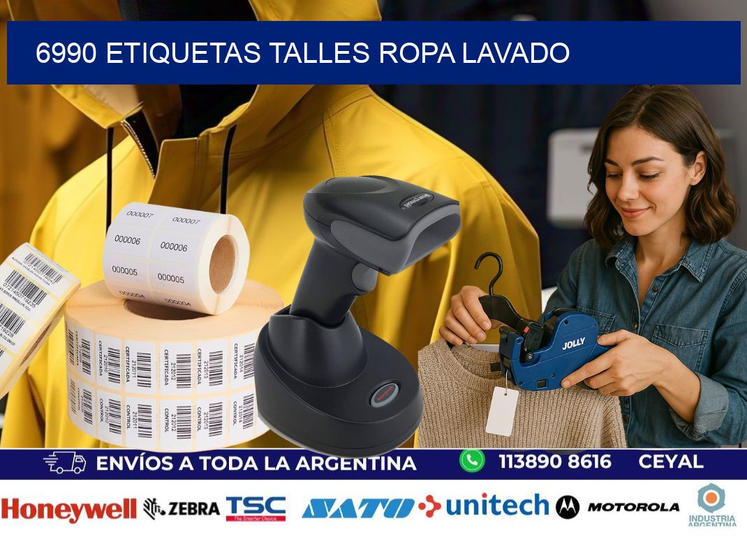6990 ETIQUETAS TALLES ROPA LAVADO
