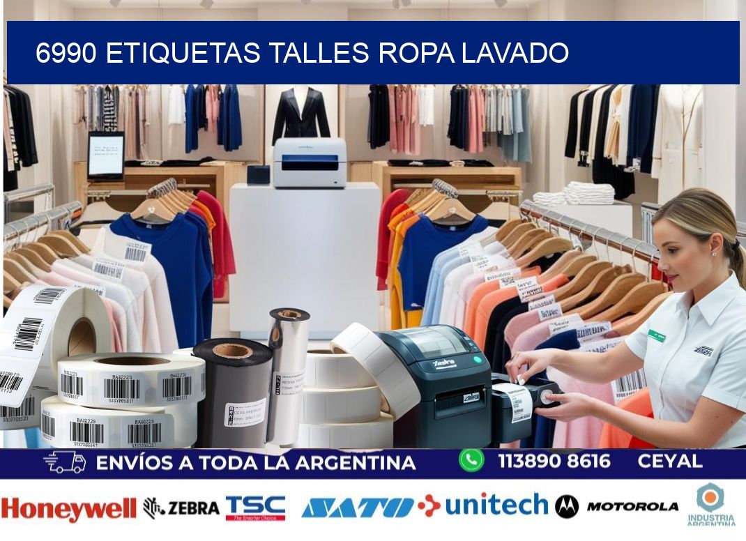 6990 ETIQUETAS TALLES ROPA LAVADO