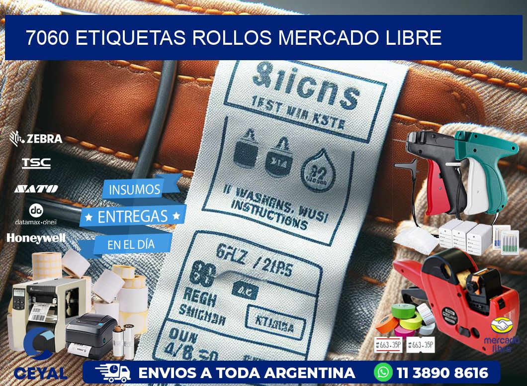 7060 etiquetas rollos MERCADO LIBRE