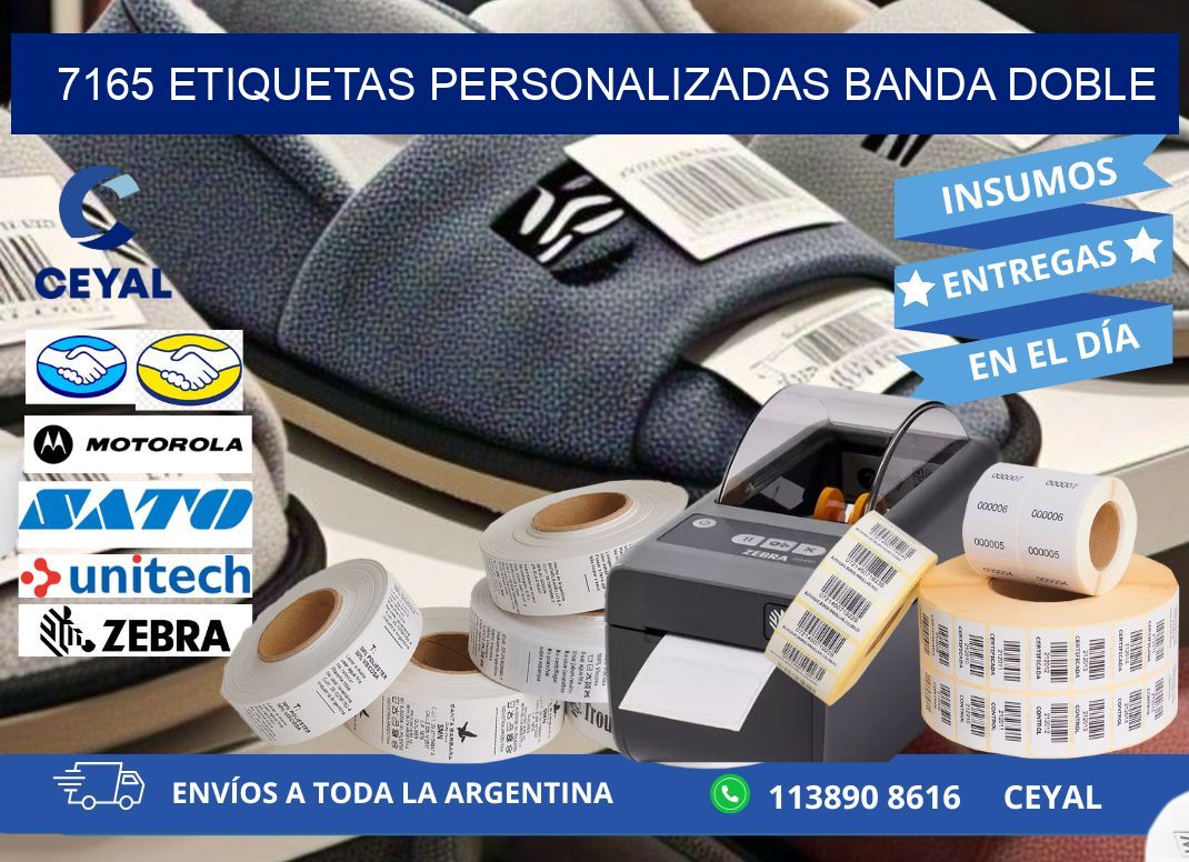 7165 Etiquetas personalizadas banda doble