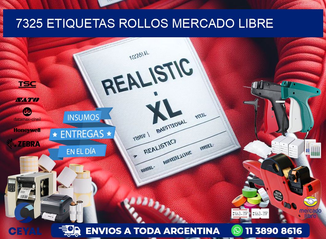 7325 etiquetas rollos MERCADO LIBRE
