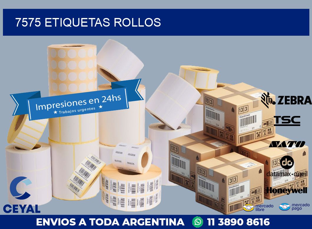 7575 Etiquetas rollos