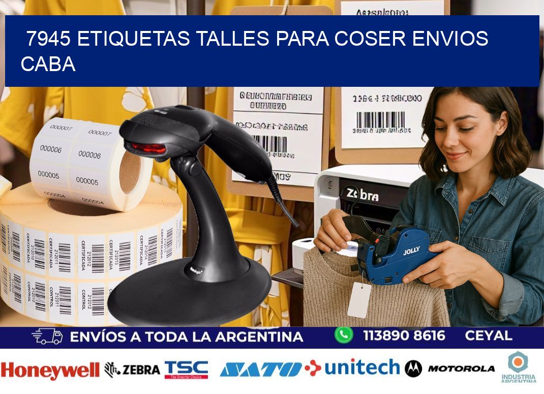 7945 ETIQUETAS TALLES PARA COSER ENVIOS CABA
