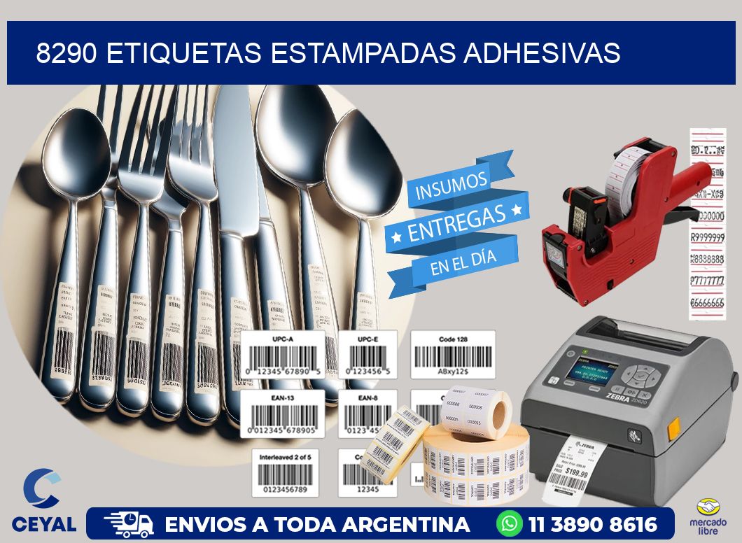 8290 etiquetas estampadas adhesivas