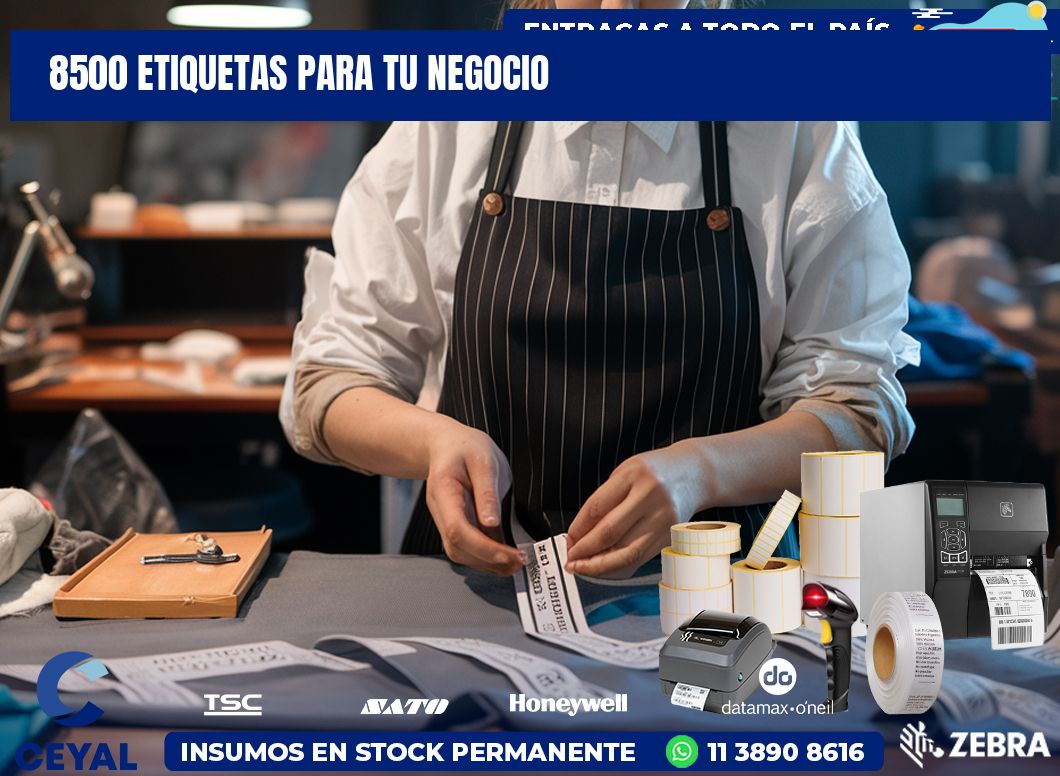 8500 etiquetas para tu negocio