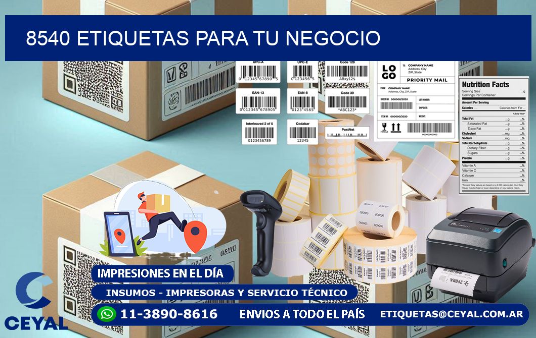 8540 etiquetas para tu negocio