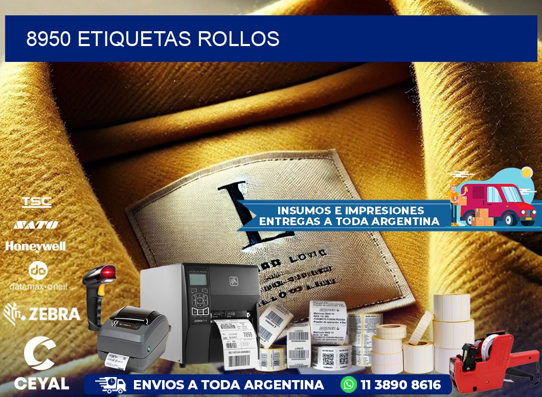 8950 etiquetas rollos