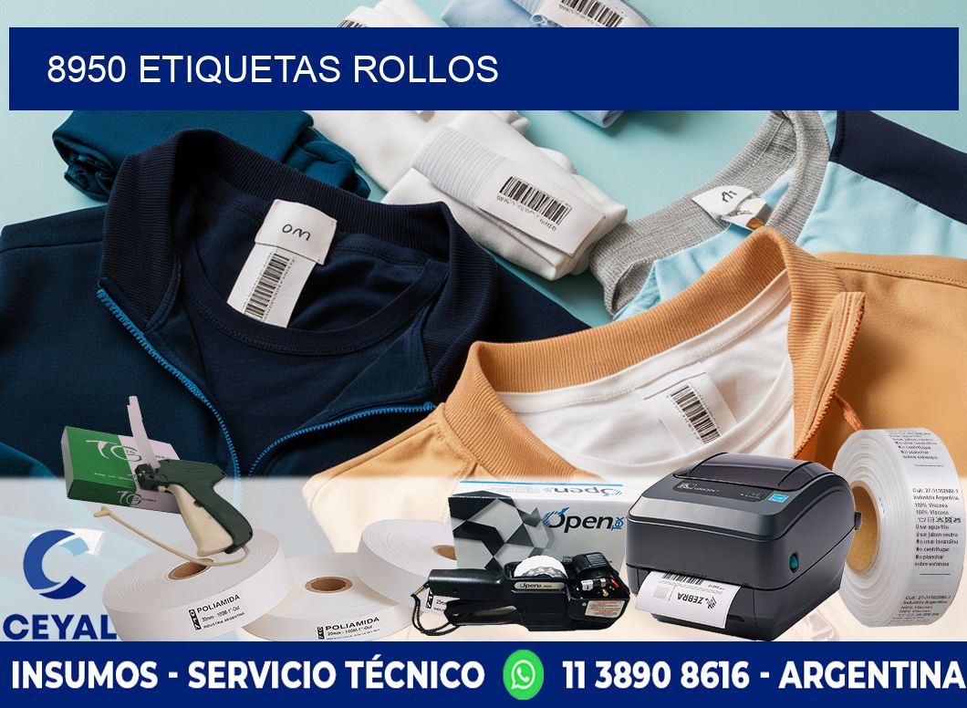 8950 etiquetas rollos