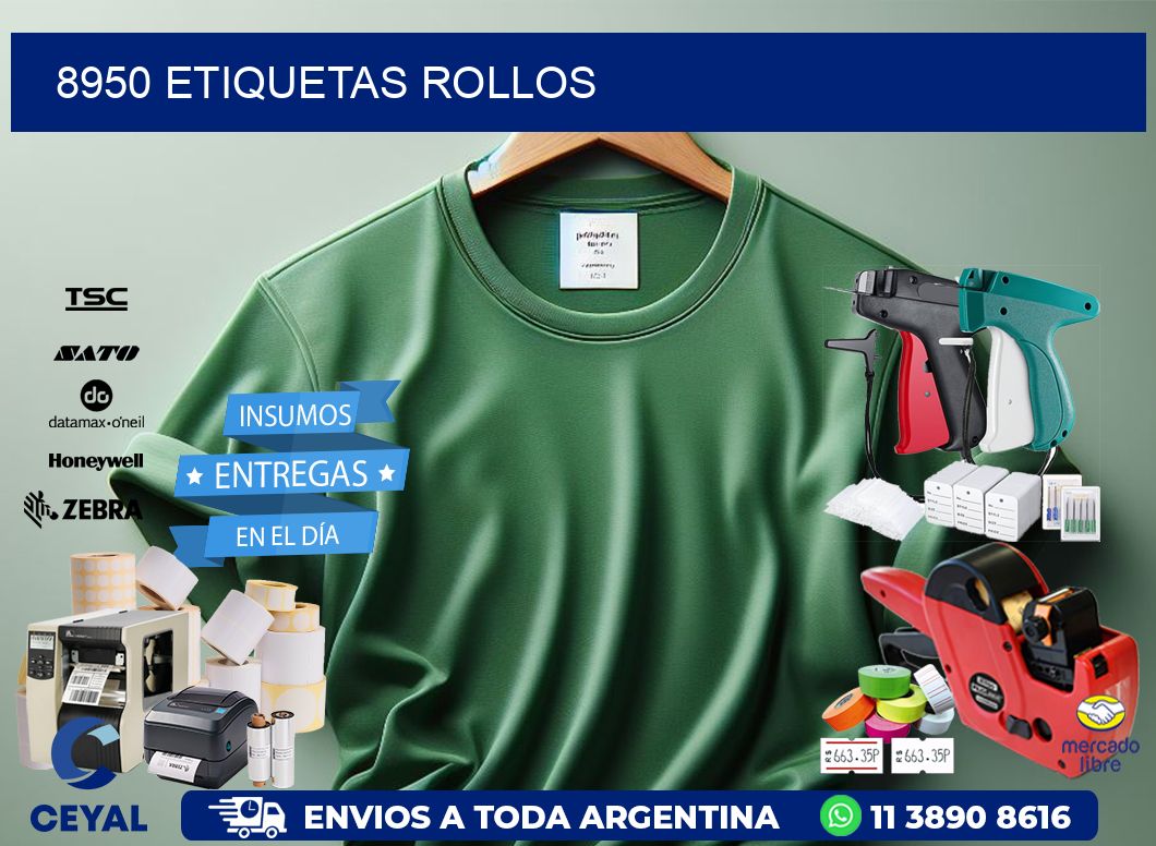 8950 etiquetas rollos