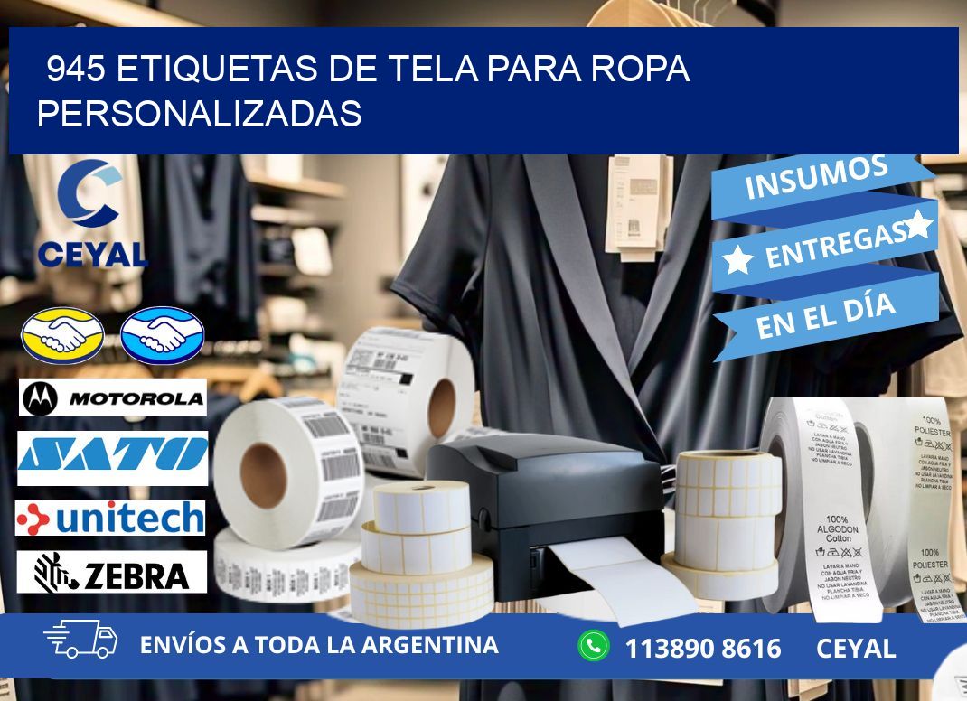 945 Etiquetas de tela para ropa personalizadas