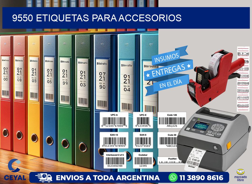9550 Etiquetas para accesorios