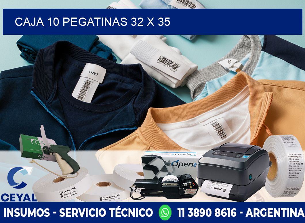 CAJA 10 PEGATINAS 32 x 35
