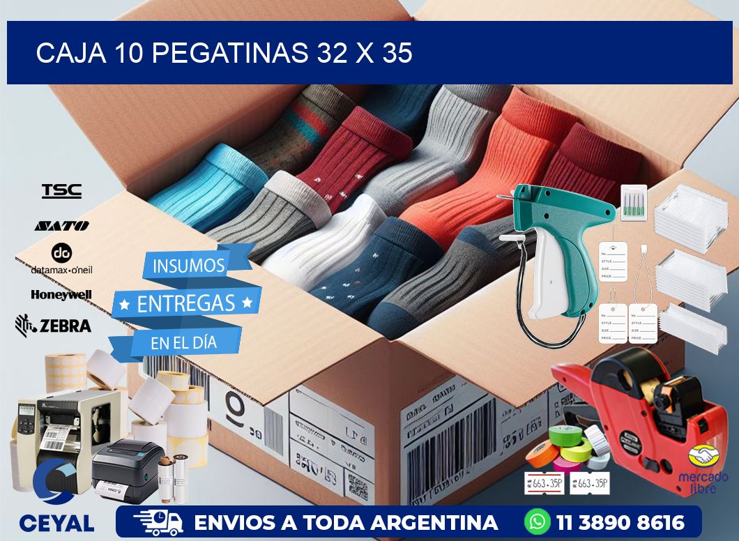 CAJA 10 PEGATINAS 32 x 35