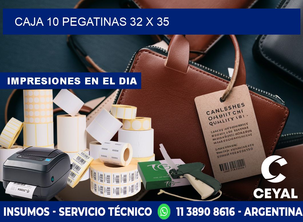 CAJA 10 PEGATINAS 32 x 35