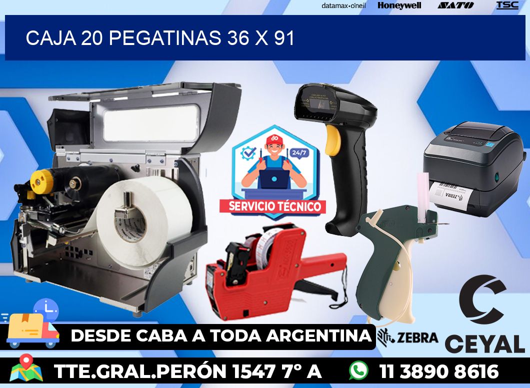 CAJA 20 PEGATINAS 36 x 91