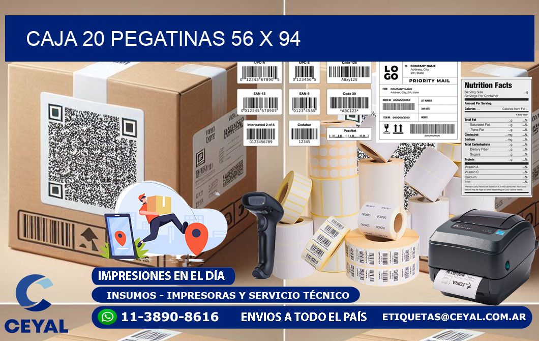 CAJA 20 PEGATINAS 56 x 94