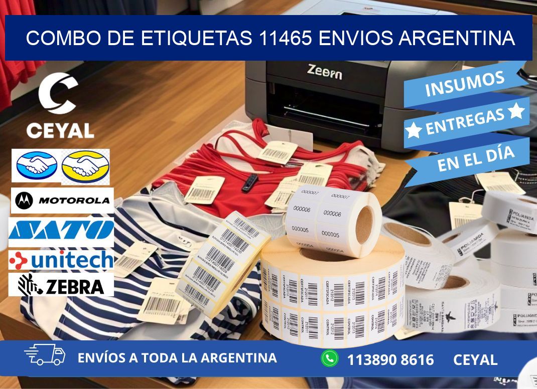 Combo de etiquetas 11465 ENVIOS ARGENTINA