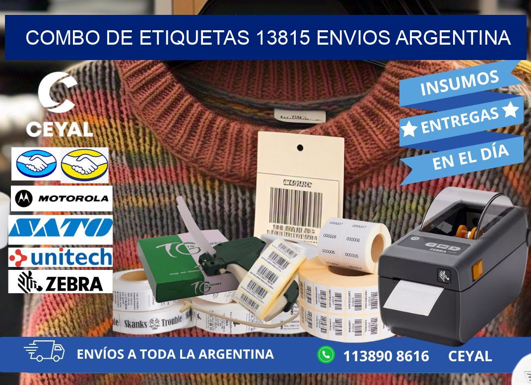 Combo de etiquetas 13815 ENVIOS ARGENTINA