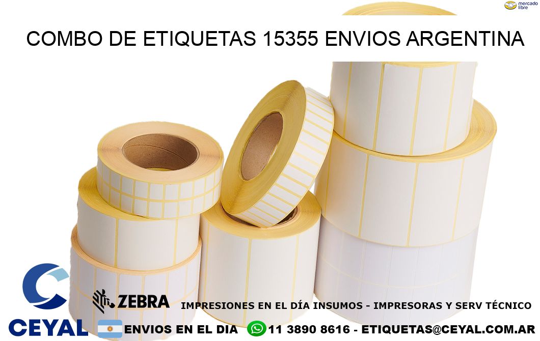 Combo de etiquetas 15355 ENVIOS ARGENTINA
