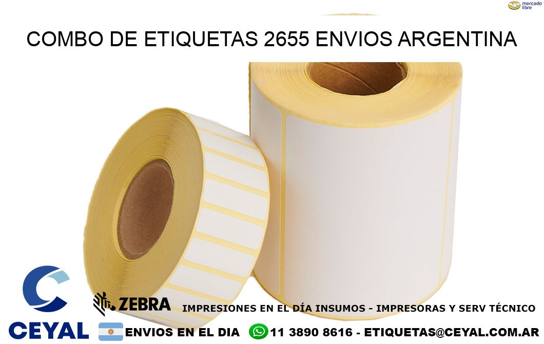 Combo de etiquetas 2655 ENVIOS ARGENTINA