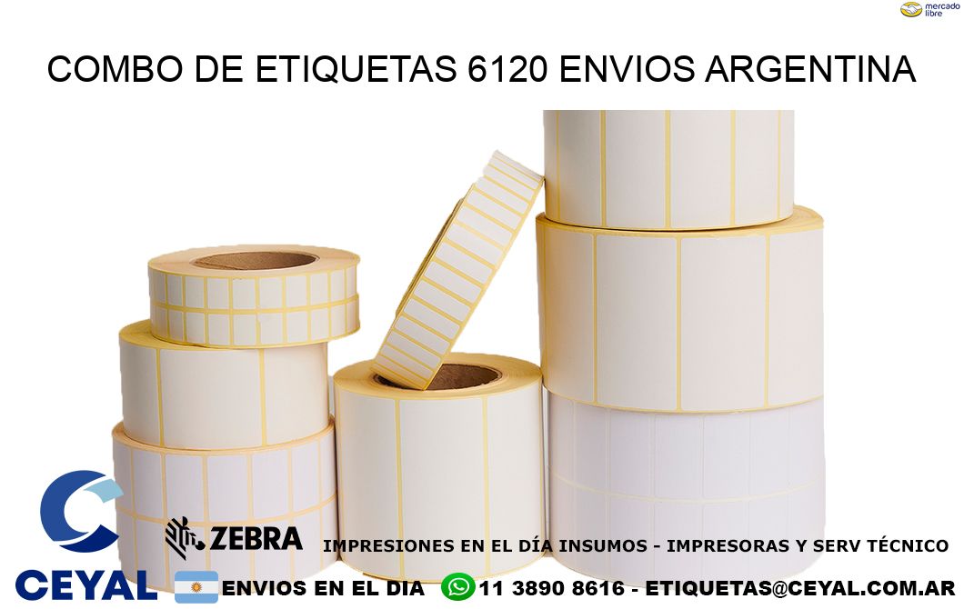 Combo de etiquetas 6120 ENVIOS ARGENTINA