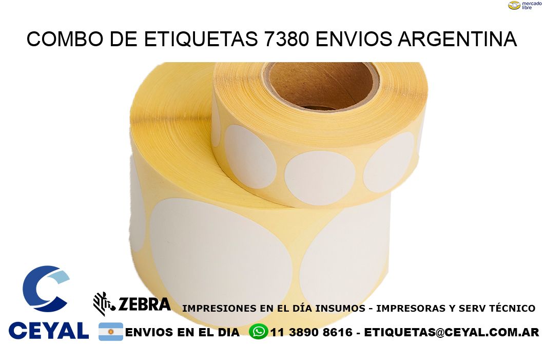 Combo de etiquetas 7380 ENVIOS ARGENTINA