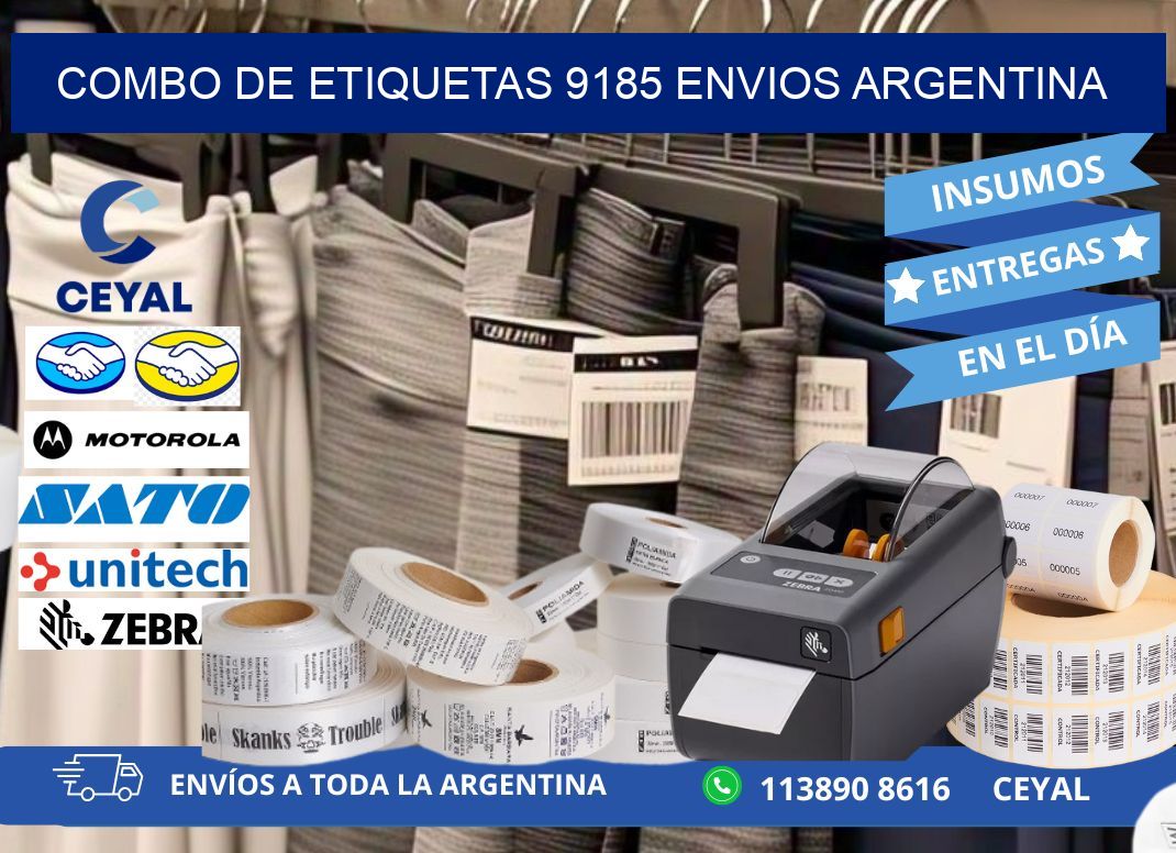 Combo de etiquetas 9185 ENVIOS ARGENTINA