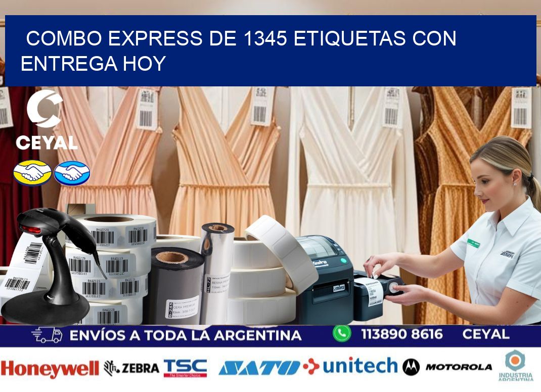 Combo express de 1345 etiquetas con entrega hoy