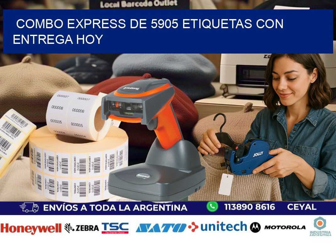 Combo express de 5905 etiquetas con entrega hoy