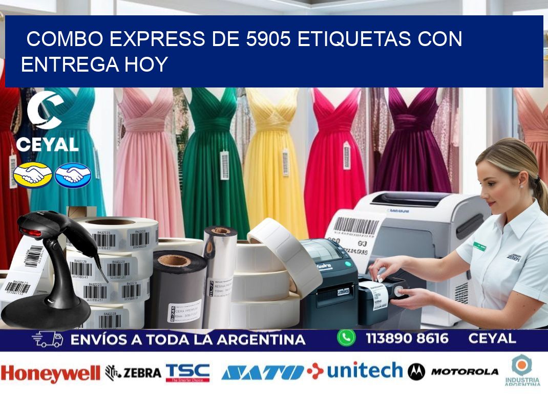 Combo express de 5905 etiquetas con entrega hoy