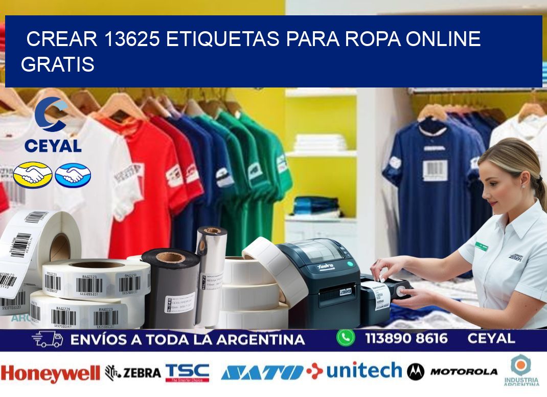 Crear 13625 etiquetas para ropa online gratis