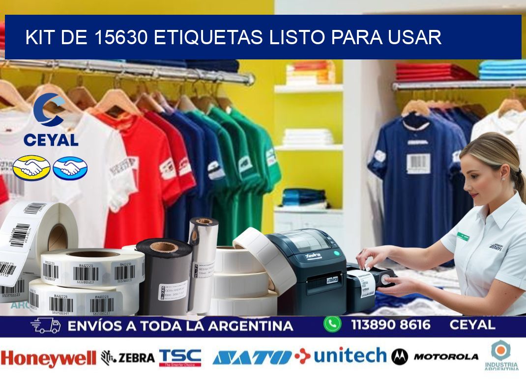 Kit de 15630 etiquetas listo para usar