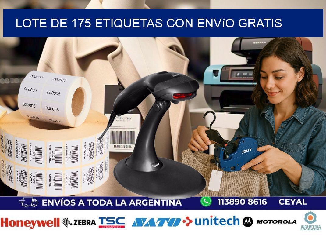 Lote de 175 etiquetas con envío gratis