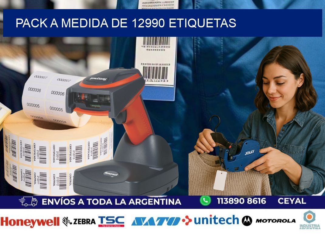 Pack a medida de 12990 etiquetas