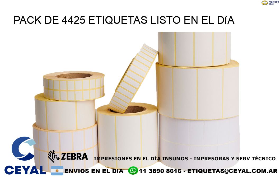 Pack de 4425 etiquetas listo en el día