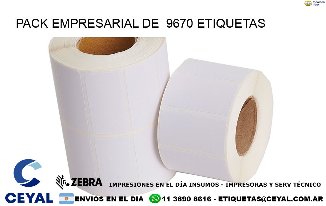 Pack empresarial de  9670 etiquetas
