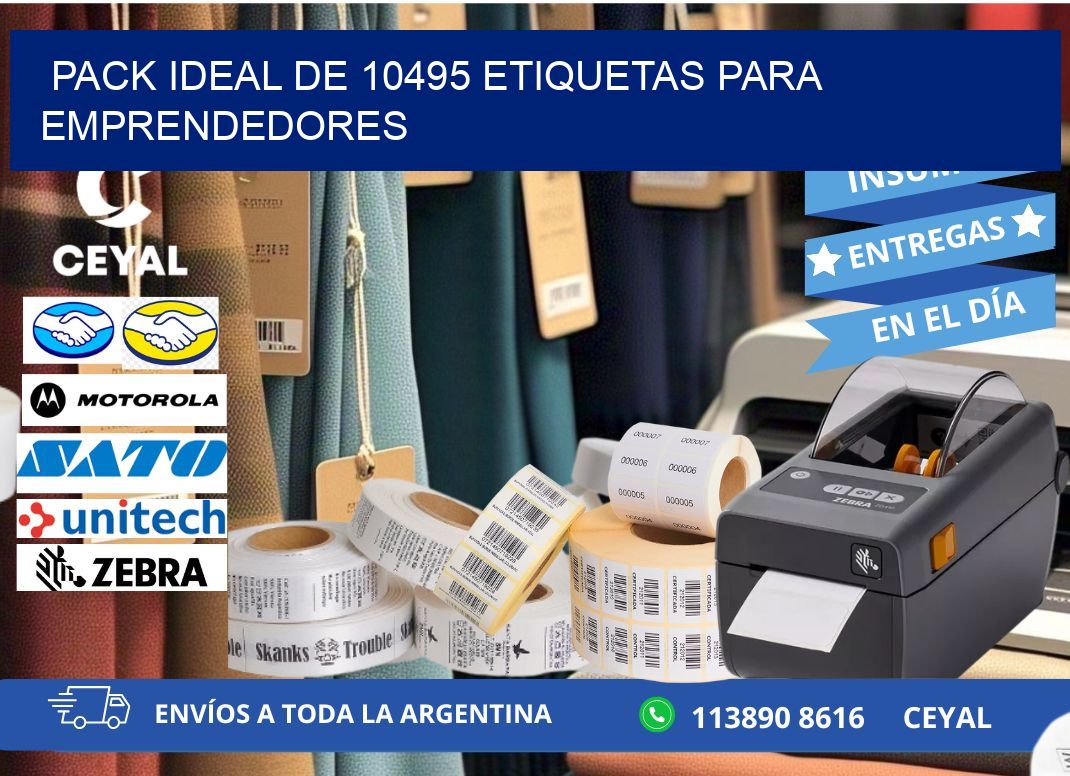 Pack ideal de 10495 etiquetas para emprendedores