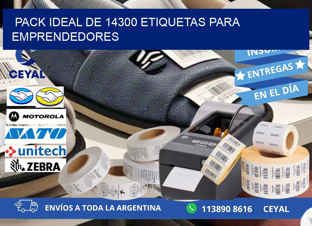Pack ideal de 14300 etiquetas para emprendedores