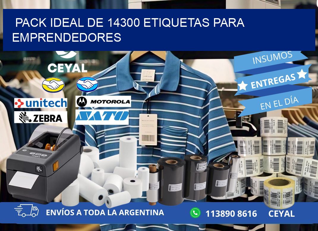 Pack ideal de 14300 etiquetas para emprendedores