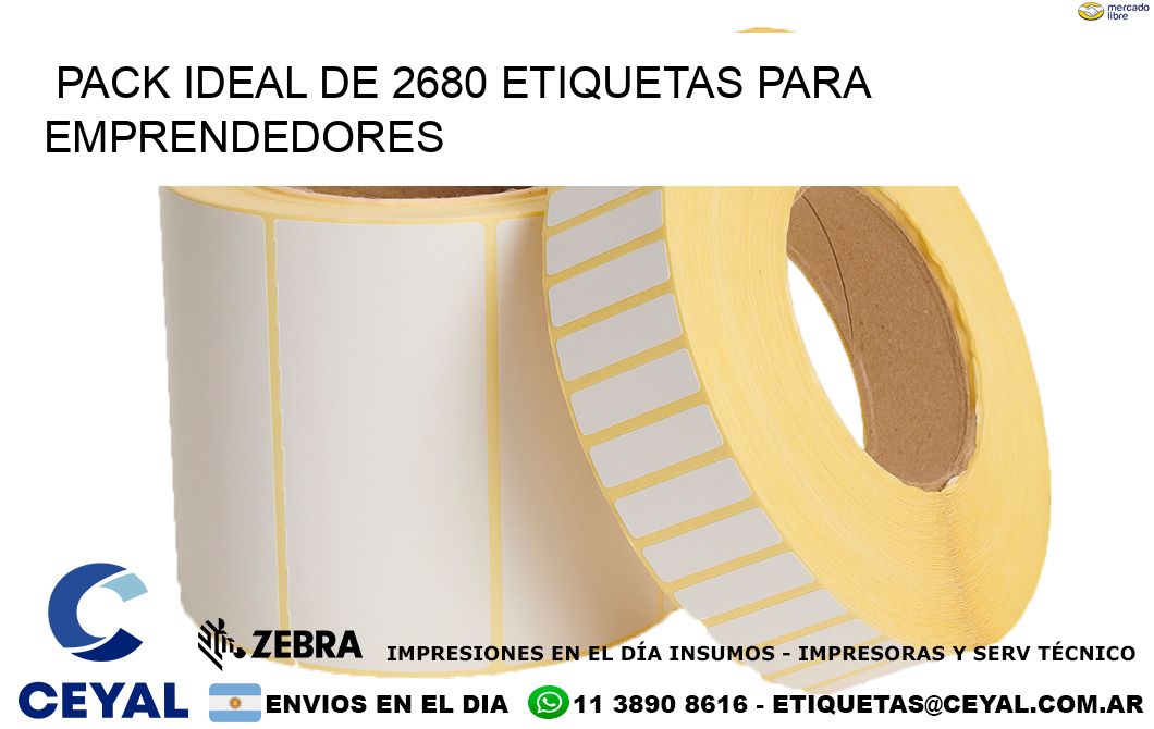 Pack ideal de 2680 etiquetas para emprendedores