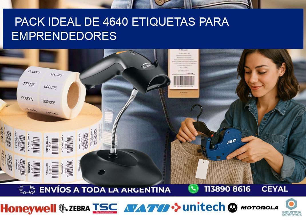 Pack ideal de 4640 etiquetas para emprendedores