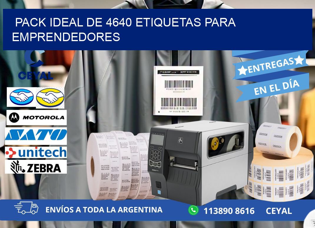 Pack ideal de 4640 etiquetas para emprendedores
