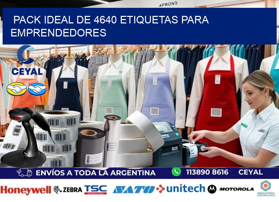 Pack ideal de 4640 etiquetas para emprendedores