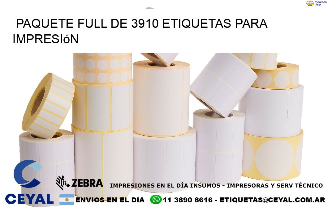 Paquete full de 3910 etiquetas para impresión