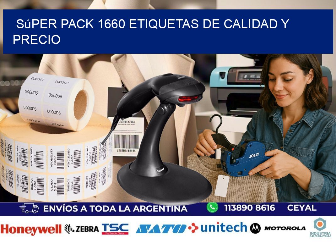 Súper pack 1660 etiquetas de calidad y precio