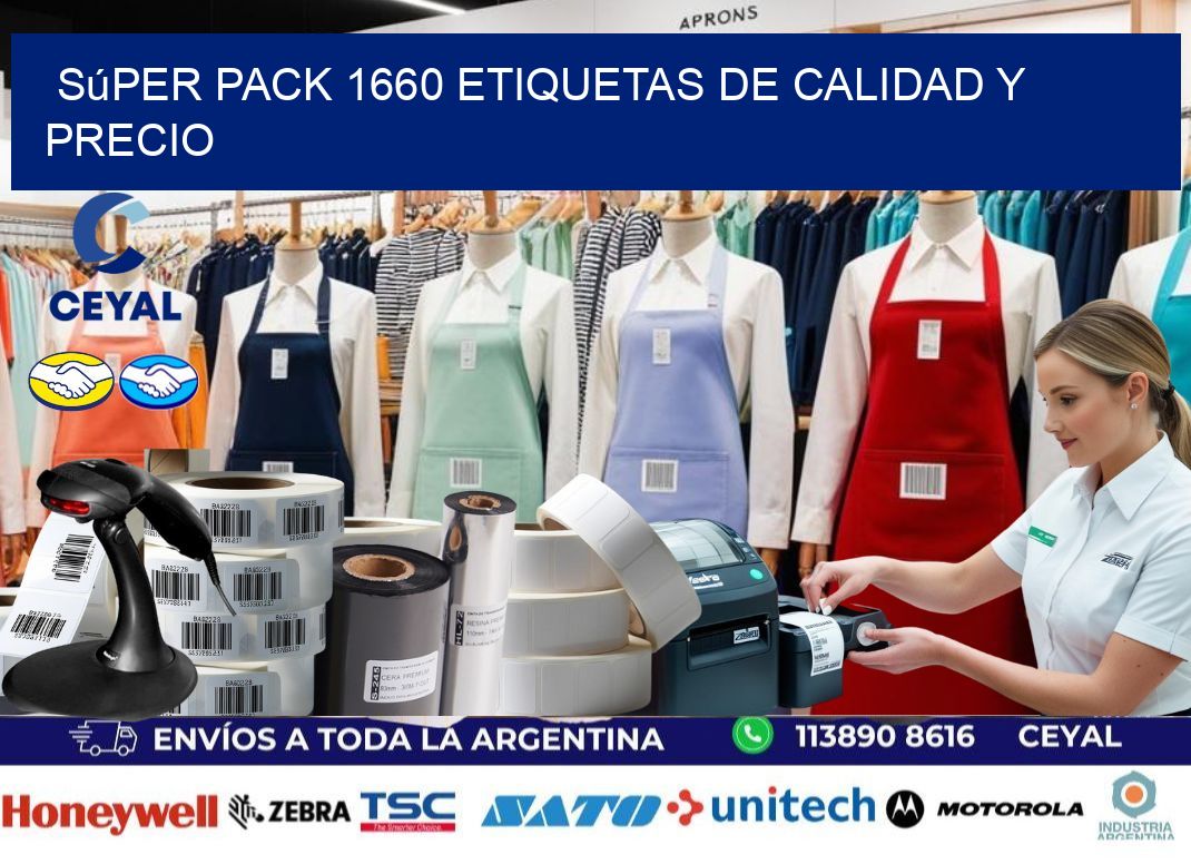 Súper pack 1660 etiquetas de calidad y precio