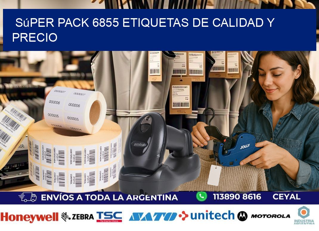 Súper pack 6855 etiquetas de calidad y precio