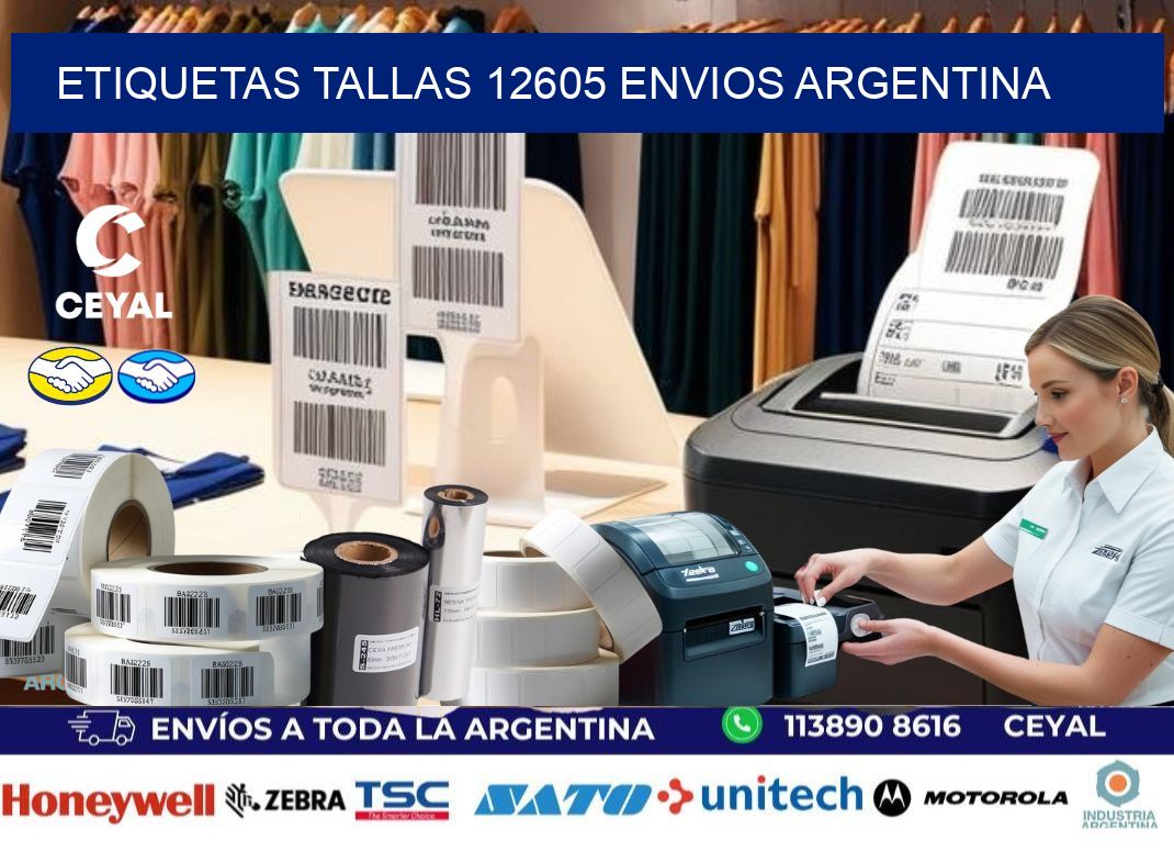 etiquetas tallas 12605 ENVIOS ARGENTINA