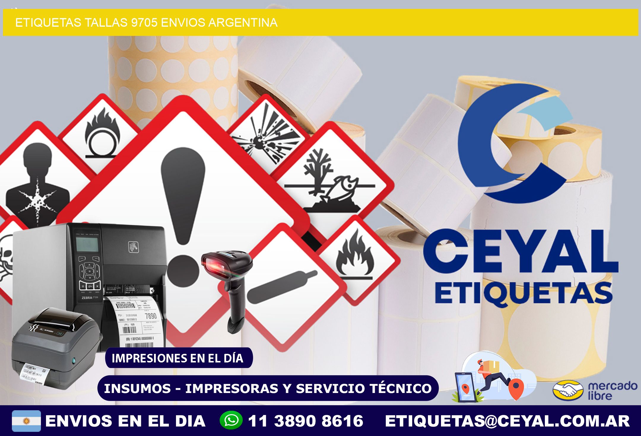 etiquetas tallas 9705 ENVIOS ARGENTINA